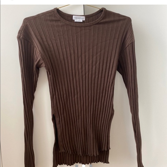 Brown Ribbed Long Sleeve - Picture 3 of 3